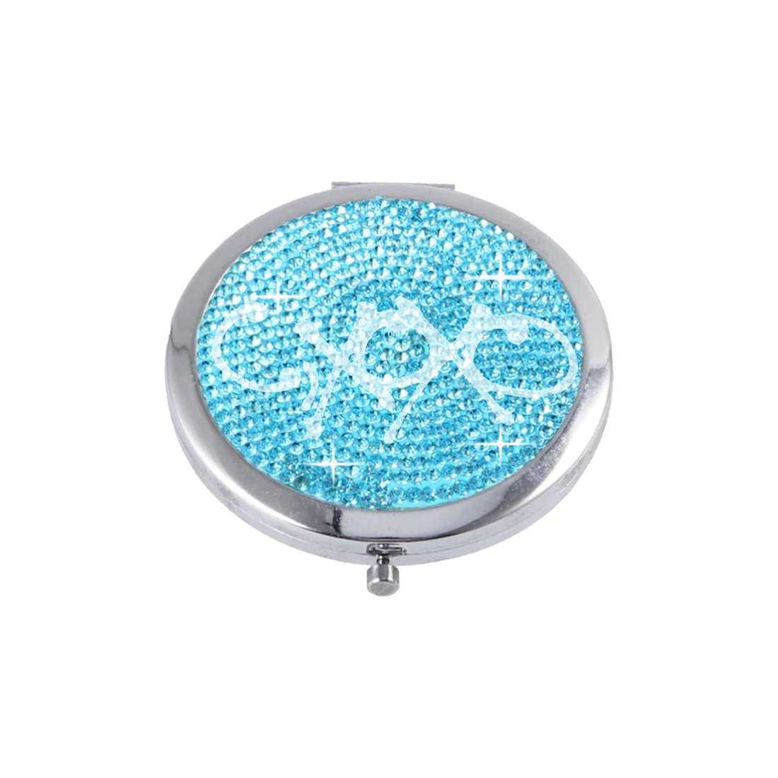 Camila Cabello Official C,XOXO Rhinestone-Studded Compact Mirror for Women