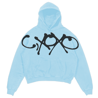 C,XOXO Baby Blue Hoodie